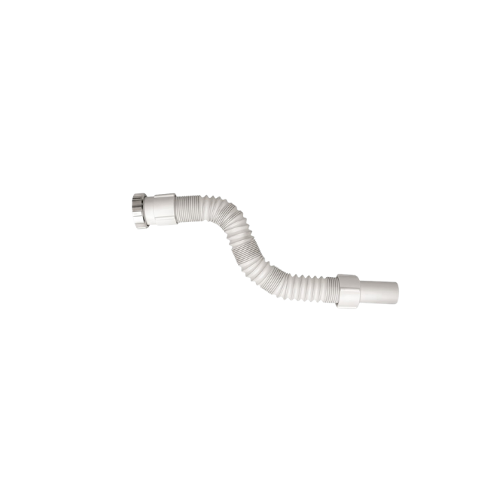 Sifone scarico spiralato estensibile ghiera metallo 1"1/4 ø32