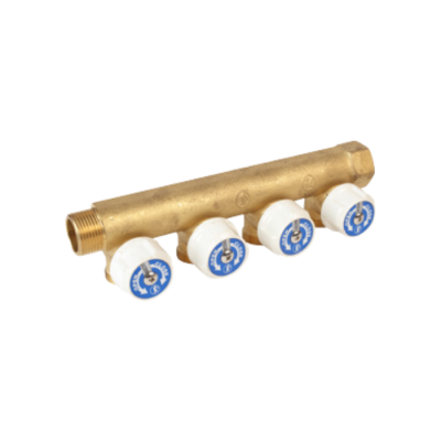 Collettore lineare 3/4" in ottone maschio femmina per sanitari vie 2