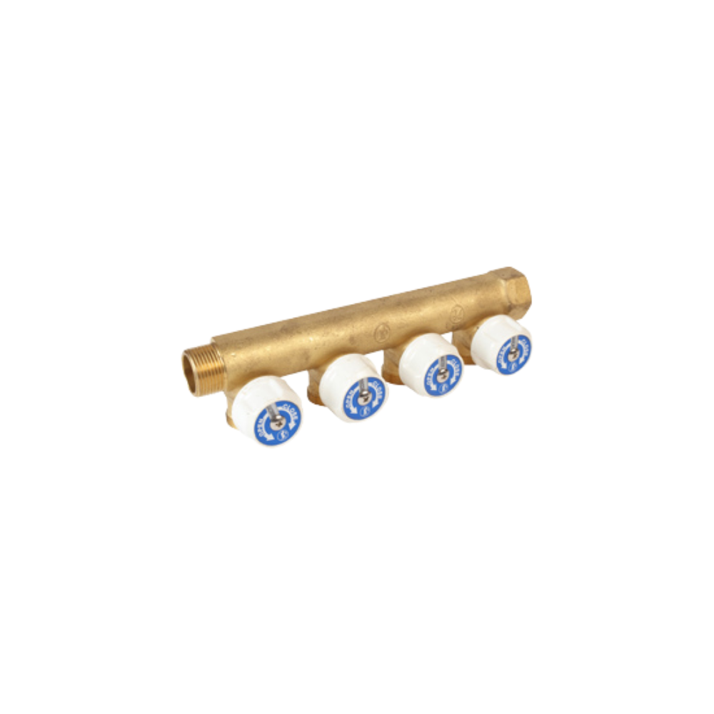 Collettore lineare 3/4" in ottone maschio femmina per sanitari vie 2