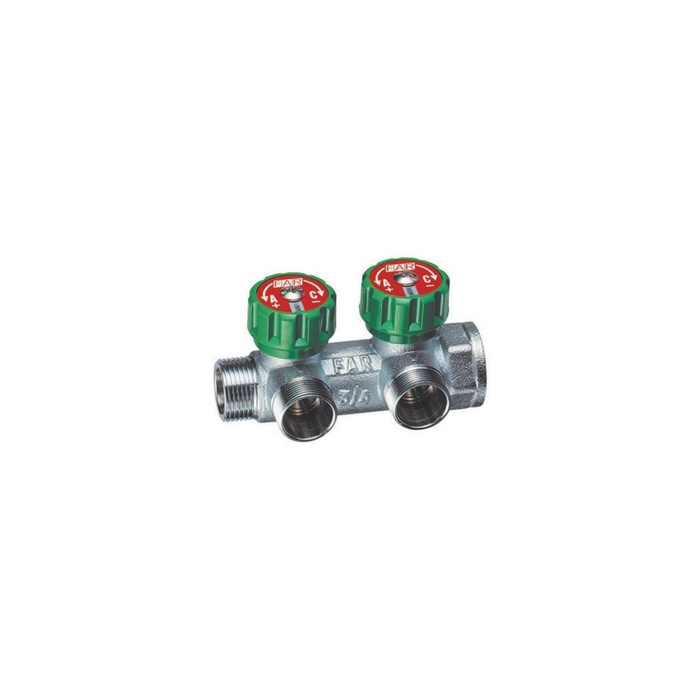 Collettore lineare 3/4" in ottone maschio femmina per sanitari vie 2