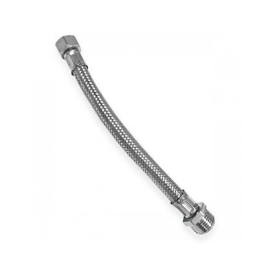 Flessibile inox maschio 3/8" femmina 1/2" DN 10 Cm 50