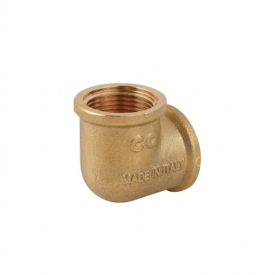 Raccordo curvo gomito femmina femmina in ottone giallo 1"1/4