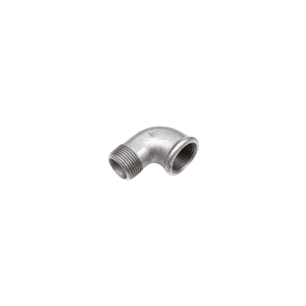 Raccordo curvo gomito 90° maschio femmina zincato 4"