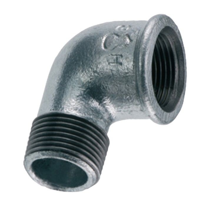 Raccordo curvo gomito 90° maschio femmina zincato 3/8"