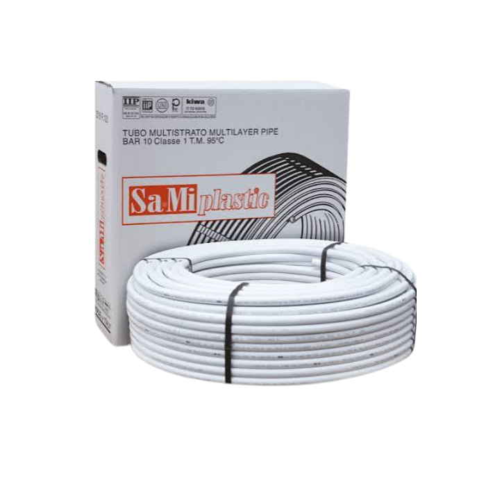 Tubo multistrato pvc bianco PEXB a PEXA ø20