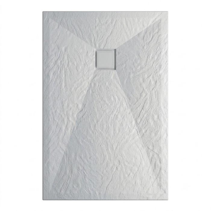 Piatto doccia in mineral marmo resina H.Cm 3 con griglia 90x90