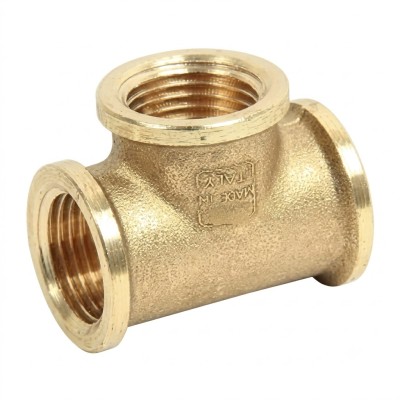Raccordo a tee intermedio in ottone giallo 1"1/2