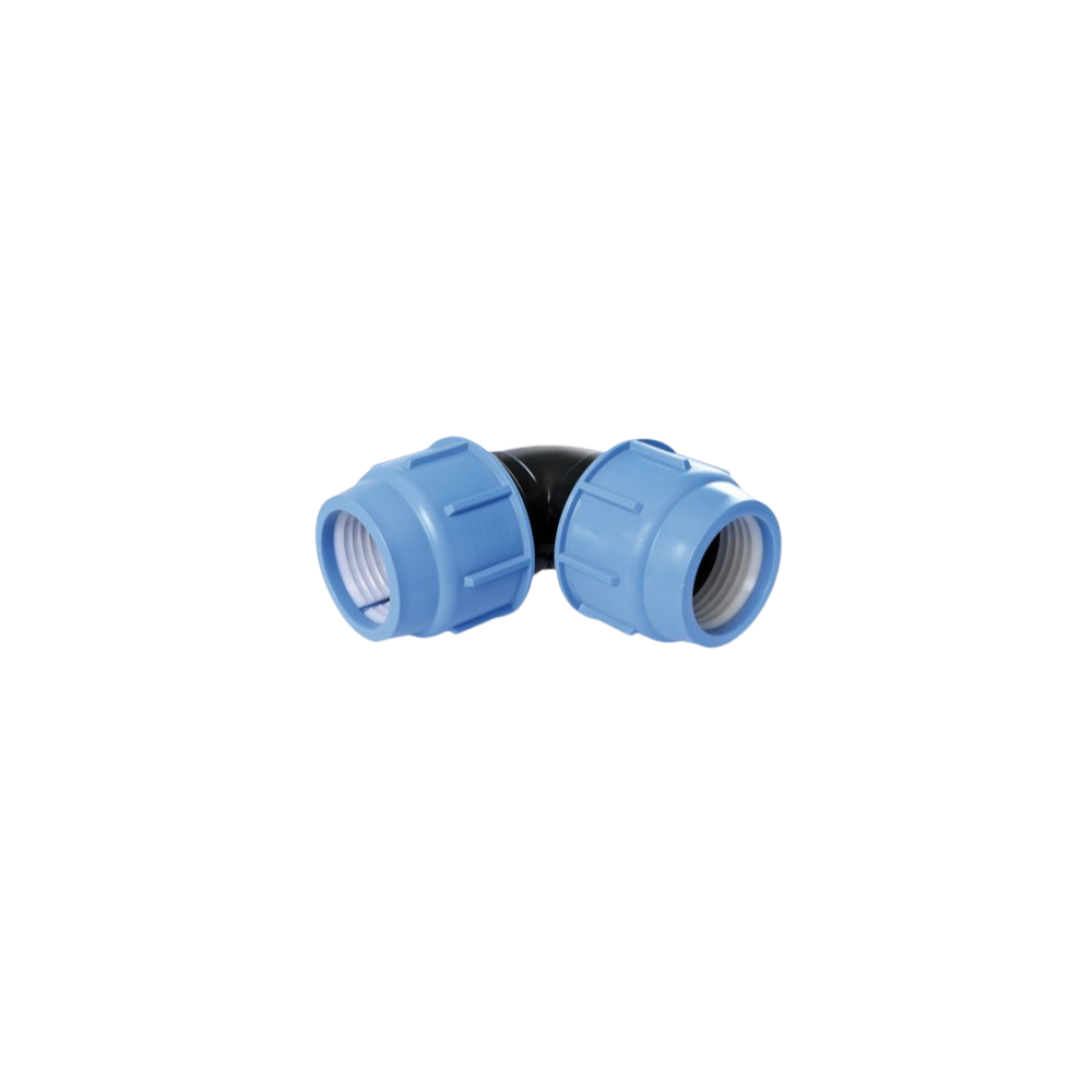 Raccordo curvo gomito doppio per polietilene in serie Blue Seal ø63