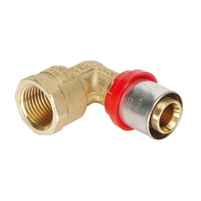 Raccordo curvo femmina a stringere attacco 1/2"xø16