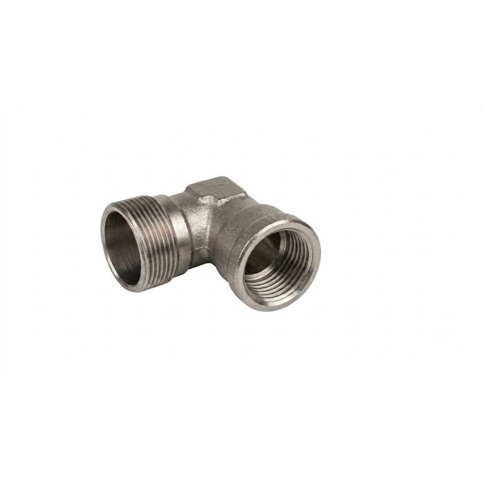 Raccordo curvo femmina in ottone cromato 1/2" M 24x19