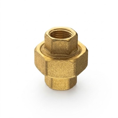 Bocchettone a 3 pezzi femmina in ottone giallo con o-ring 1"