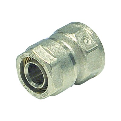 Raccordo diritto niples femmina a stringere 3/4"xø20