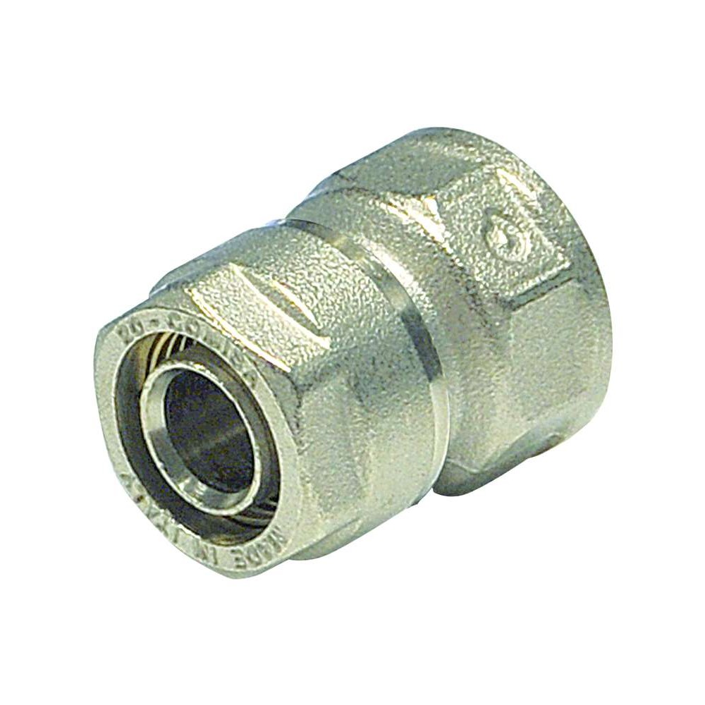Raccordo diritto niples femmina a stringere 3/4"xø20