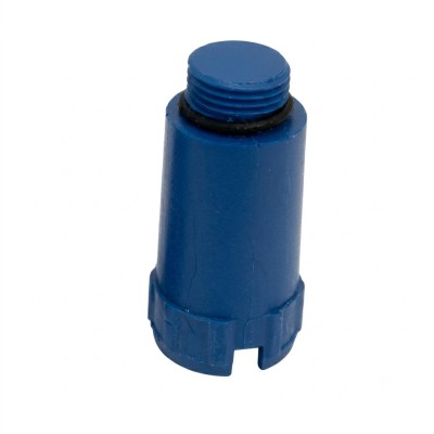 Tappo collaudo impianti con guarnizione di tenuta 1/2" blu