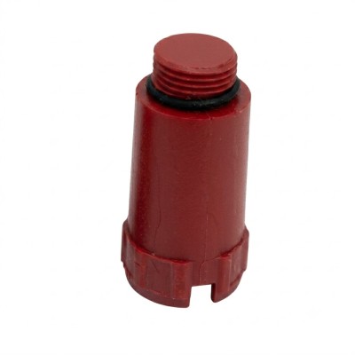 Tappo collaudo impianti con guarnizione di tenuta 1/2" rosso