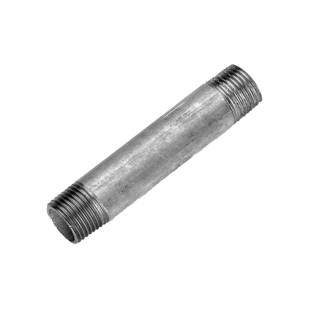 Tronchetto barilotto in Zincata filetto corto 2"1/2 Cm 10