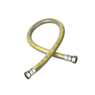 Flessibile per gas in acciaio inox rivestito EN 14800 attacco 1/2" Cm 200