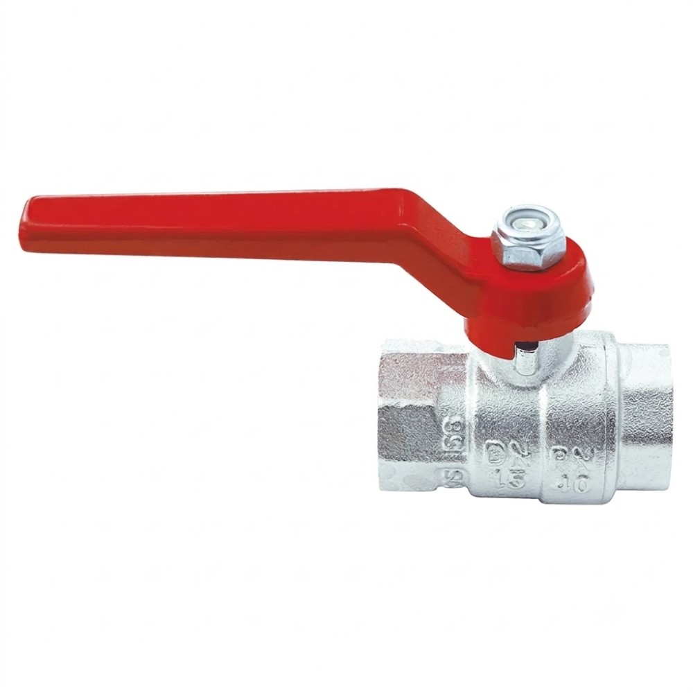 Valvola aresto a leva per gas femmina femmina 1/2"