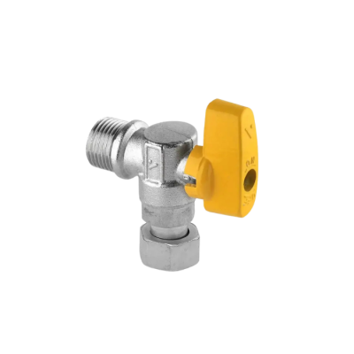 RUBINETTO A SFERA GAS A SQUADRA M 1/2" x F 1/2" LEVA IN ALLUMINIO