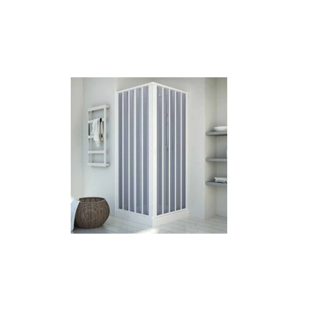 Box doccia ad angolo 120-100x80-60 in pvc modello colibri Kappa H.Cm 188