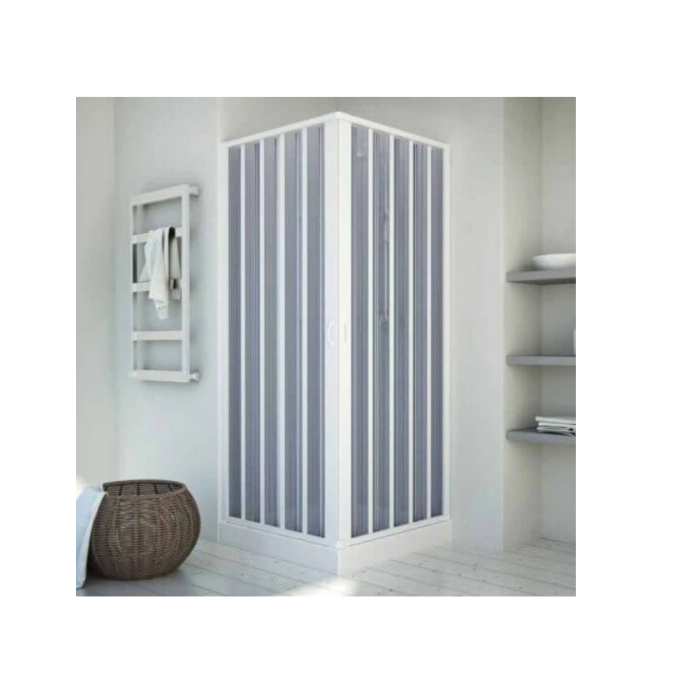 Box doccia ad angolo 75-55x90-70 in pvc modello colibri Kappa H.Cm 188