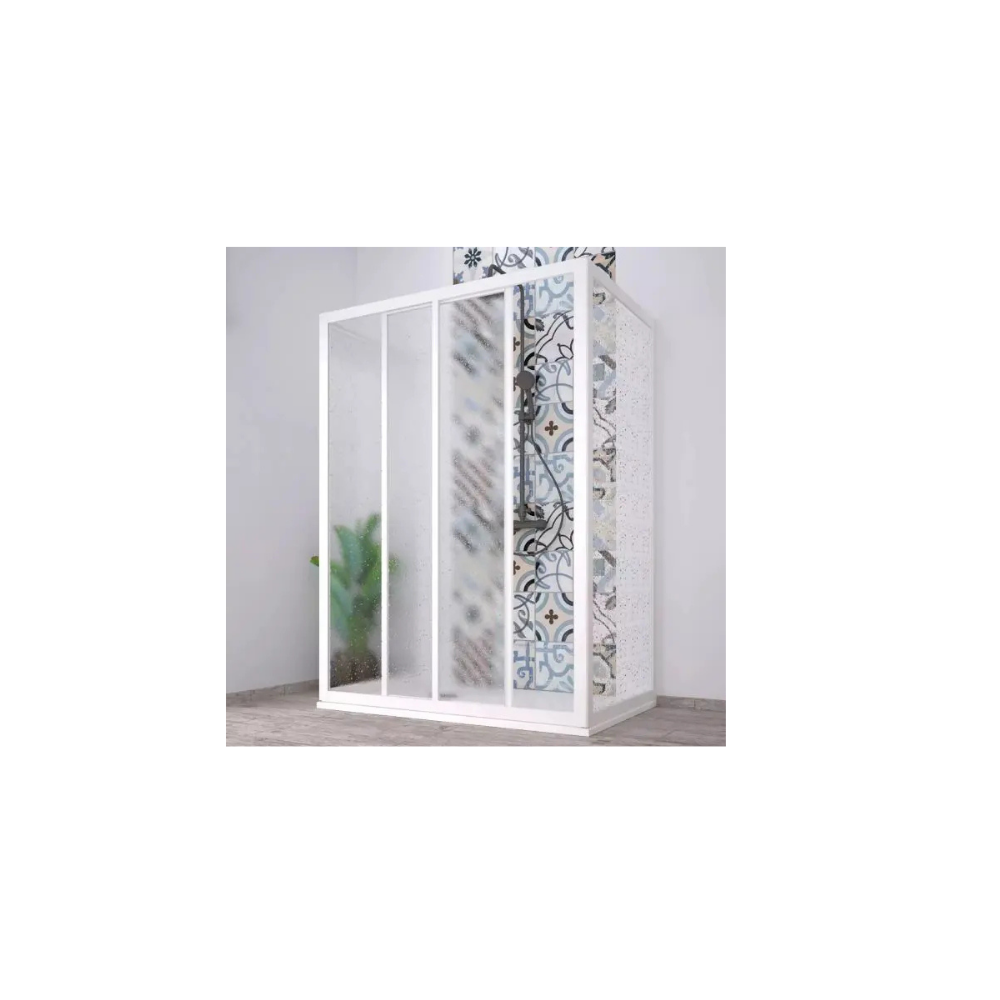 Porta scorrevole a due ante in acrilico modello acrilic Cm H.190 Cm 100-110