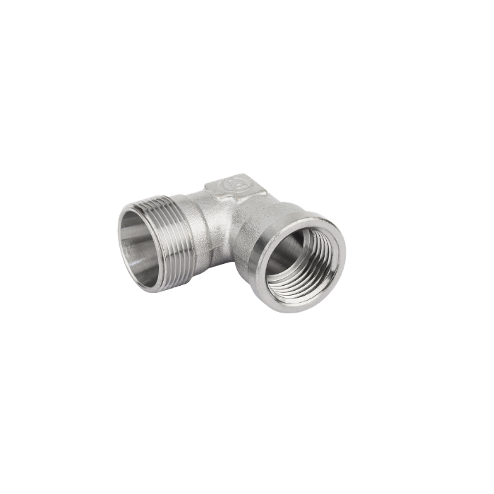Raccordo curvo femmina in ottone cromato M 24x19 3/4"