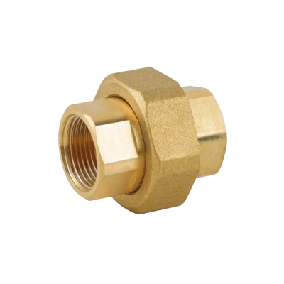 Bocchettone a 3 pezzi femmina in ottone giallo con o-ring 1/2"