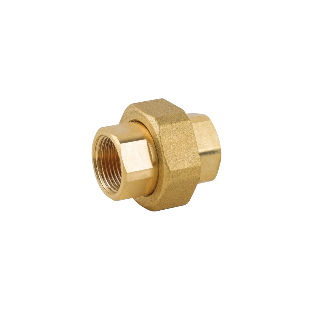 Bocchettone a 3 pezzi femmina in ottone giallo con o-ring 3/4"