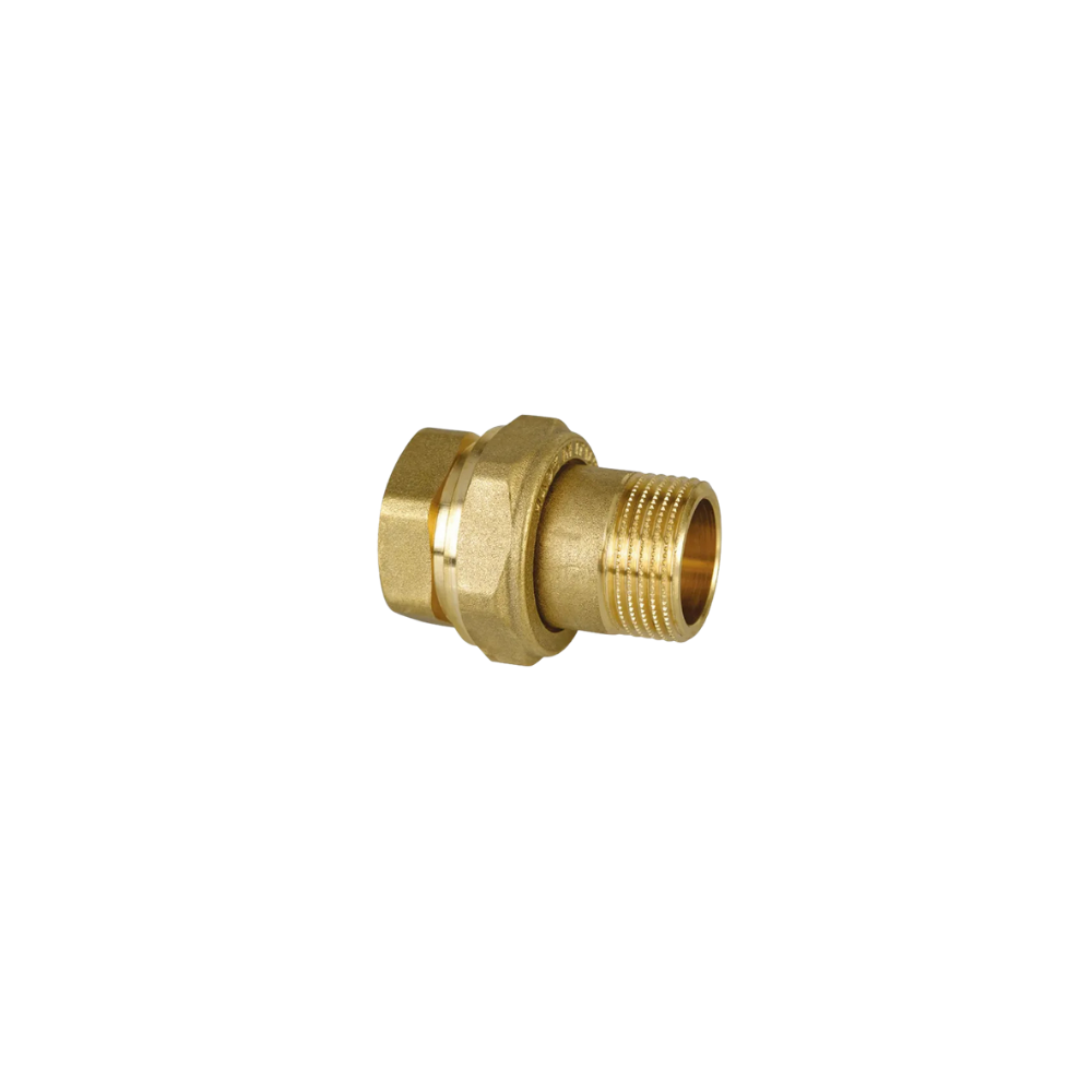 Bocchettone maschio femmina ottone giallo 1/2"
