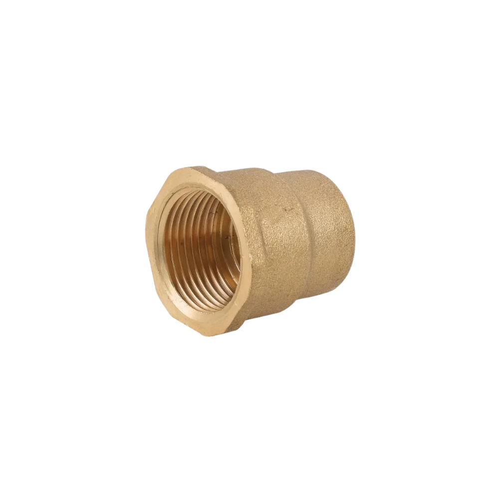 Manicotto ridotto femmina femmina in ottone giallo 3/4"x1"