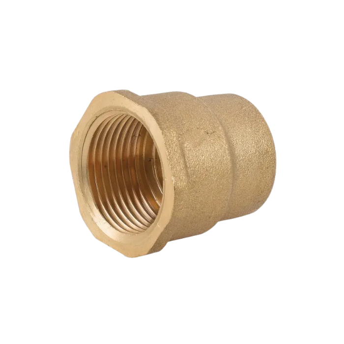Manicotto ridotto femmina femmina in ottone giallo 3/4"x1"