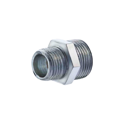 Raccordo diritto niples ridotto in acciaio cromato 1"x1/2"