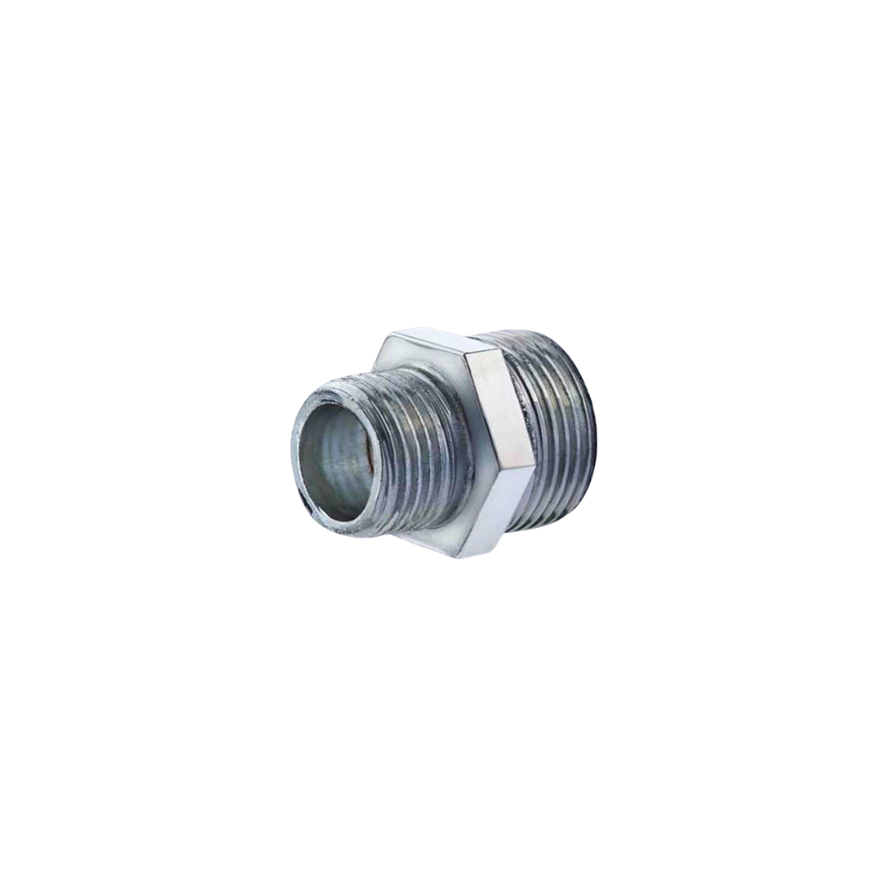 Raccordo diritto niples ridotto in acciaio cromato 1"x3/4"