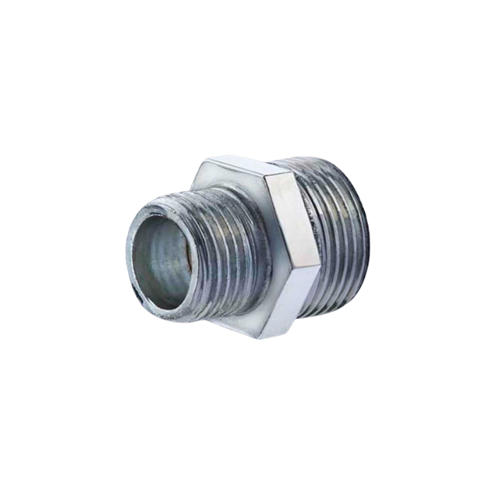 Raccordo diritto niples ridotto in acciaio cromato 1"x3/4"