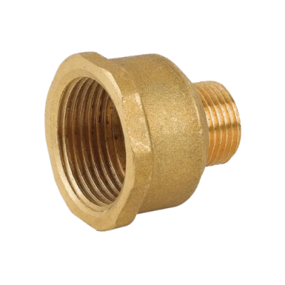 Prolunga ridotta in ottone giallo F1"xM1/2"