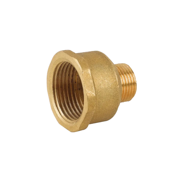 Prolunga ridotta in ottone giallo F1"xM1/2"
