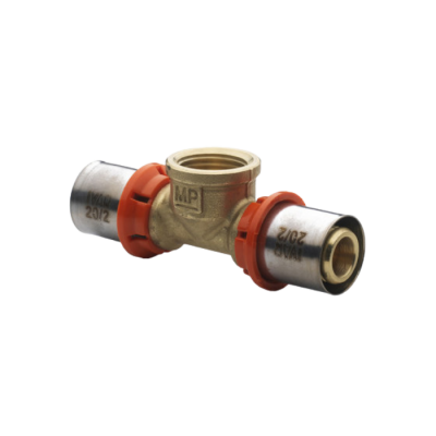 Tee femmina a pinzare per acqua 1/2"xø20