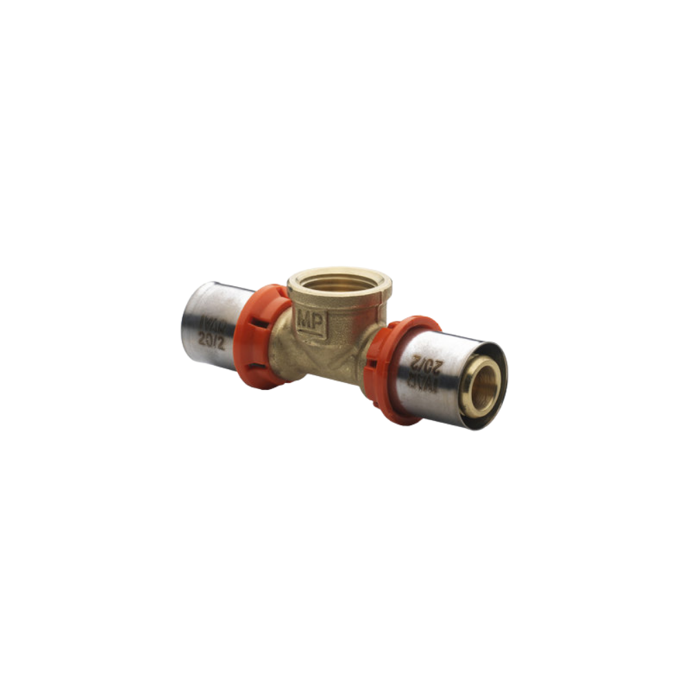 Tee femmina a pinzare per acqua 3/4"xø20