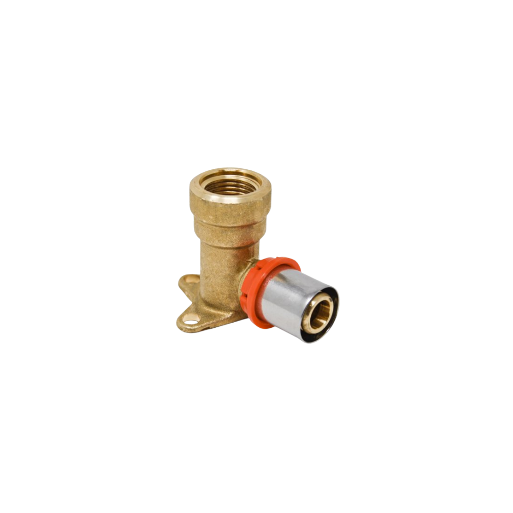 Raccordo curvo gomito con base a Pinzare acqua 3/4"ø20