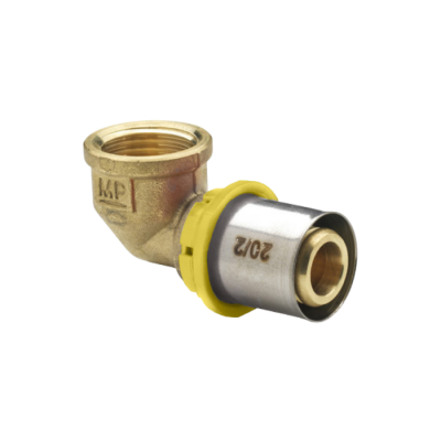 Raccordo curvo gomito femmina per gas 1/2"xø20