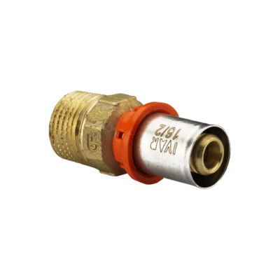 Raccordo diritto niples maschio a pinzare acqua 1/2"xø20