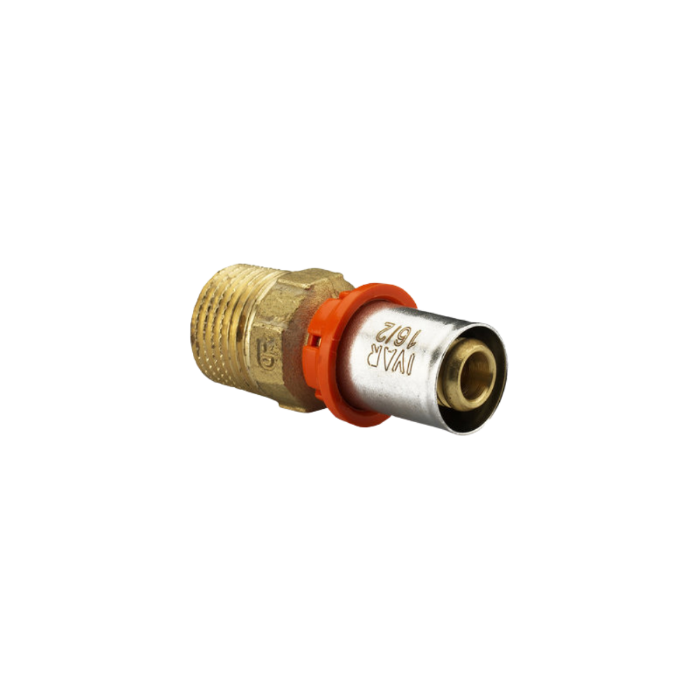 Raccordo diritto niples maschio a pinzare acqua 3/4"xø26
