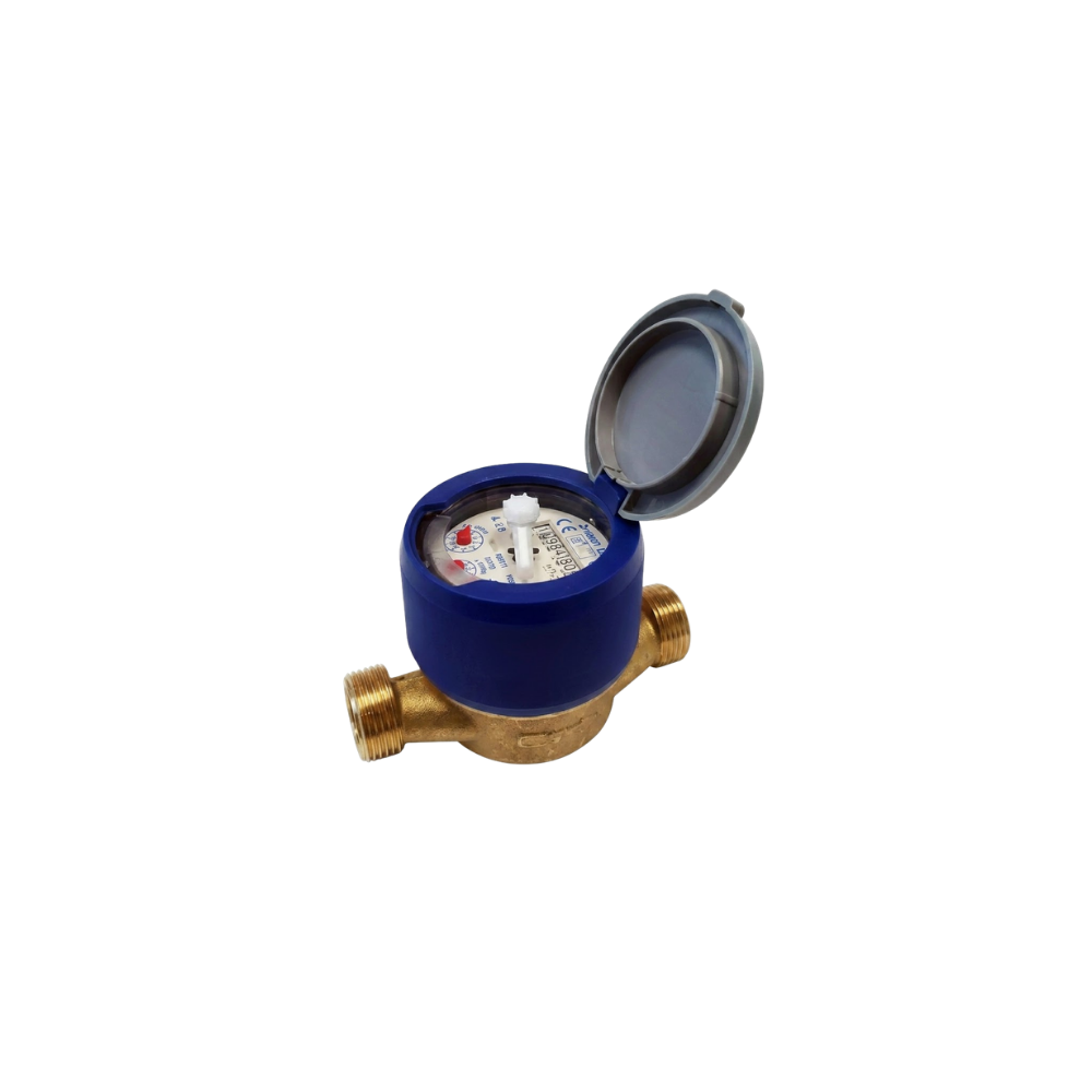 Contatore acqua quadrante asciutto con bocchettone 3/4"