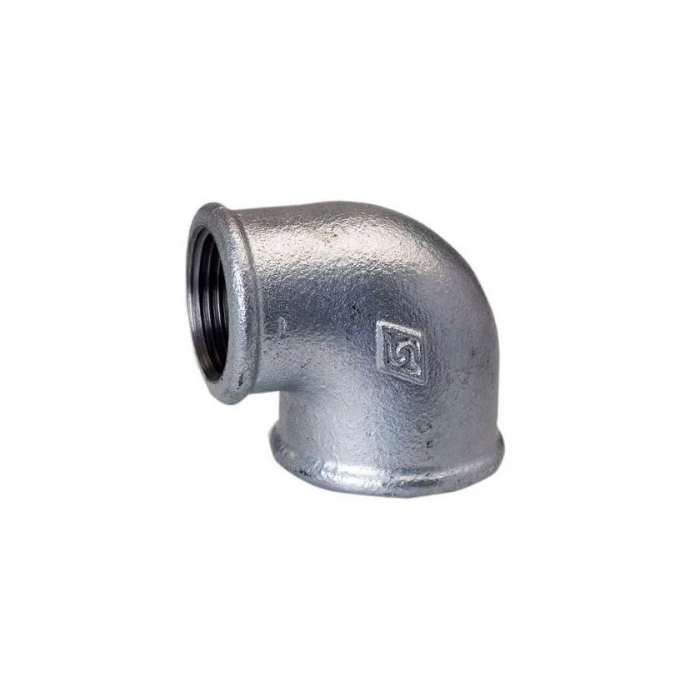 Raccordo curvo gomito 90° Femmina Femmina zincato 3"