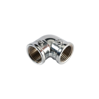 Raccordo curvo gomito in ottone cromato 3/8"