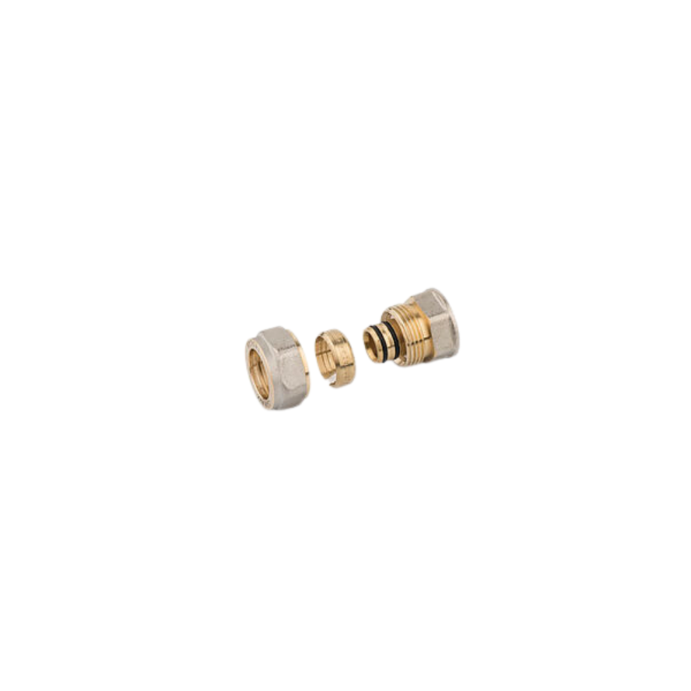 Raccordo diritto niples femmina a stringere 3/4"xø20