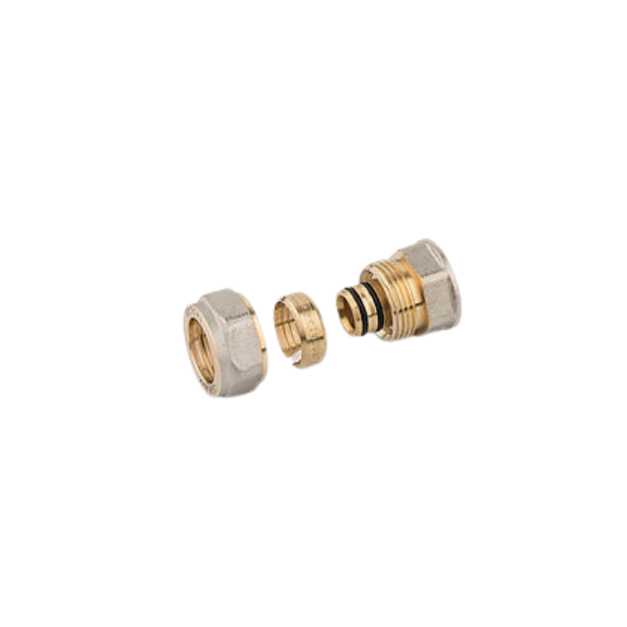 Raccordo diritto niples femmina a stringere 3/4"xø20