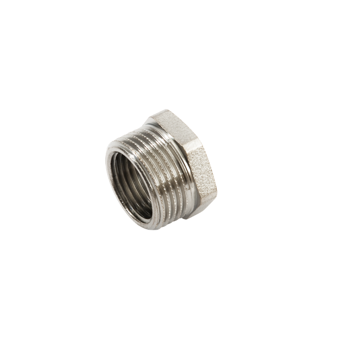 Riduzione esagonale MF in ottone cromato 3/4"x1/2"