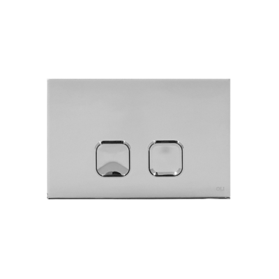 Placca di comando Plain dual doppio tasto cromato